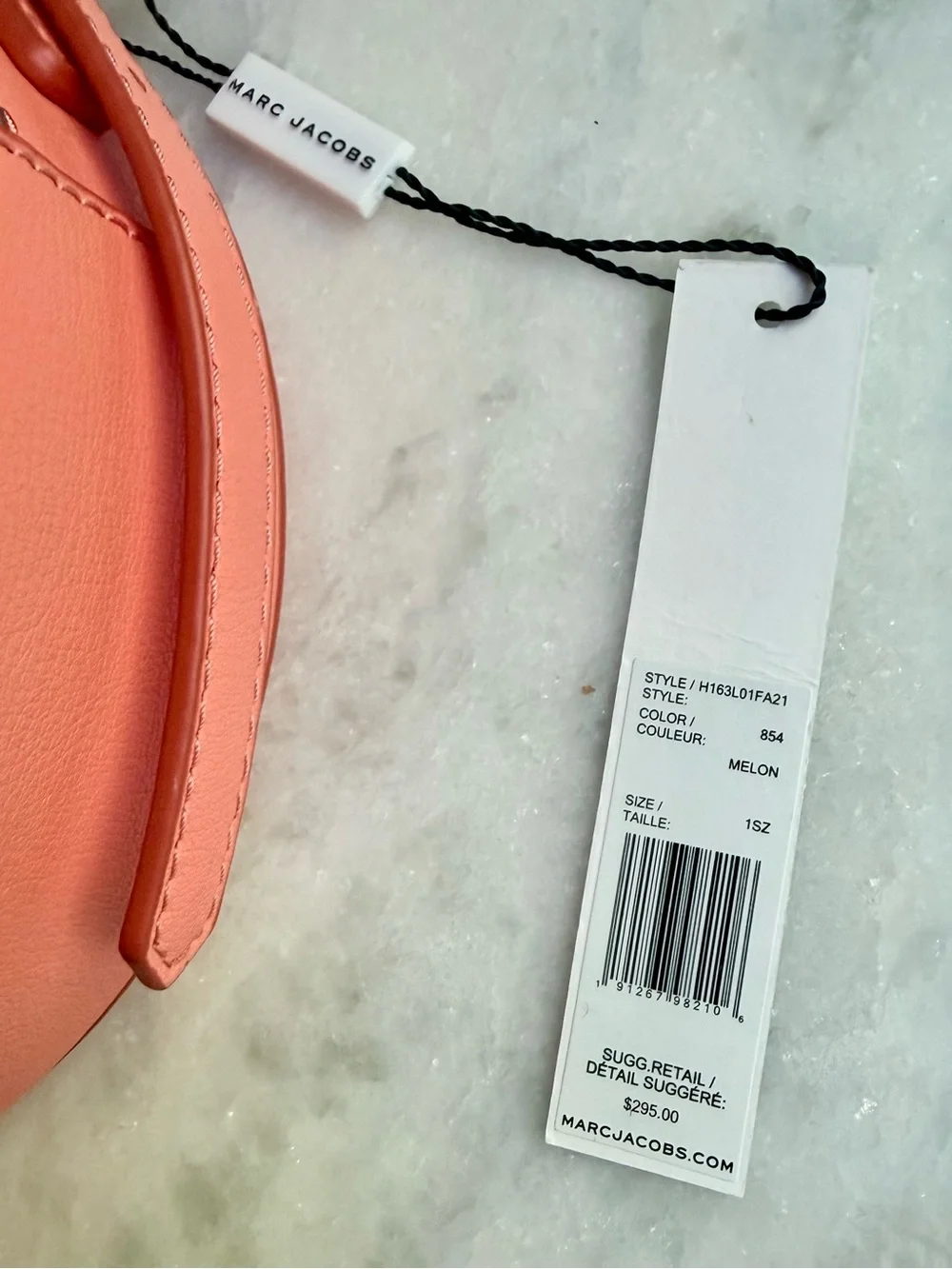 NWT Marc Jacobs The Commuter Circle Crossbody Bag - Coral/Melon